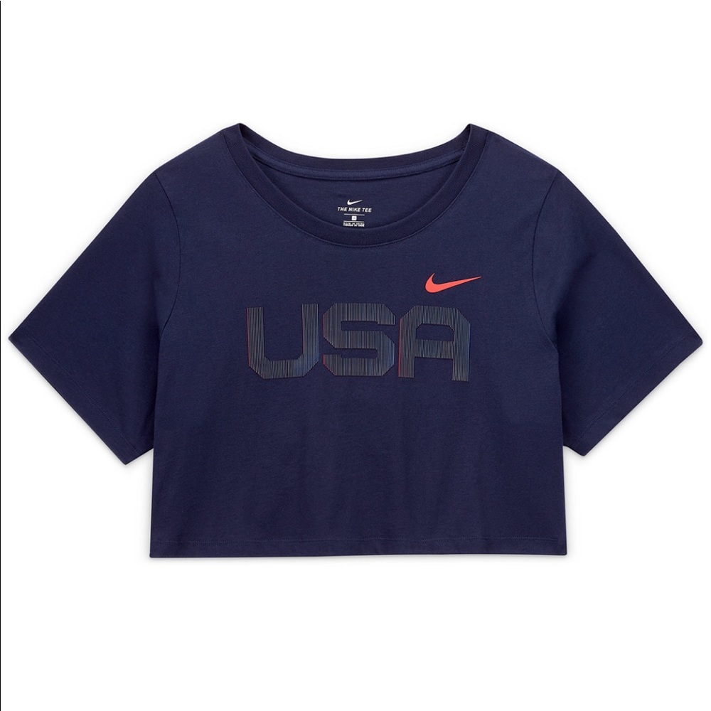 Nike Plus-Size Cropped USA T-shirt ✔️